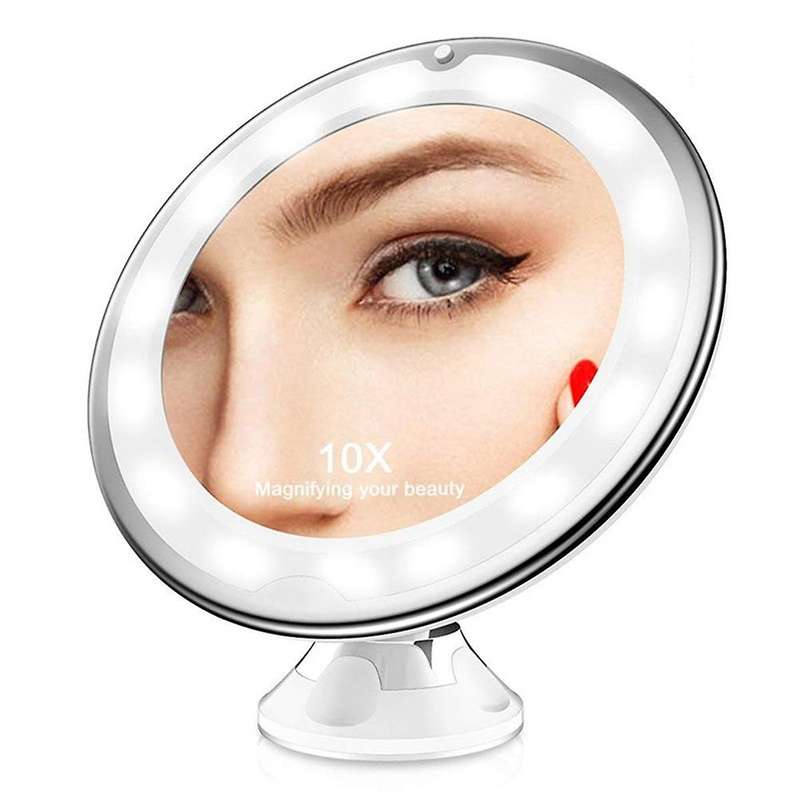 10x Magnifying Mirror with Light Makeup Mirror with Lights Dimmable Led Makeup Mirror for Bathroom B