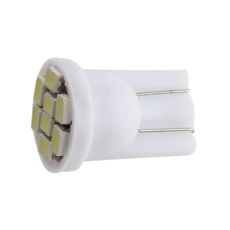 10X T10 194 168 Lamp Bulb 8 LED White Compatible Car