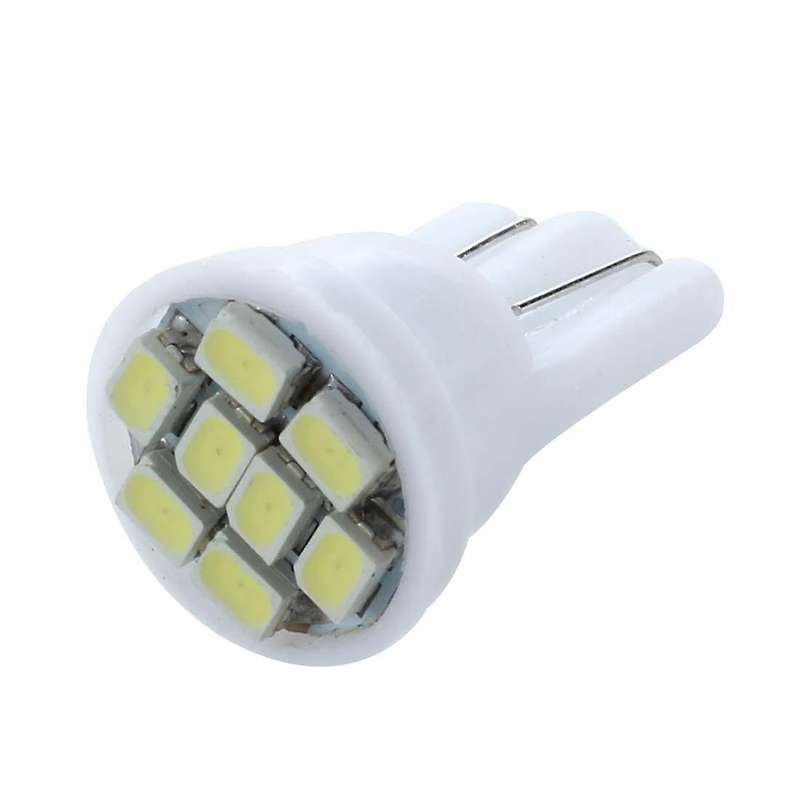 10X T10 194 168 Lamp Bulb 8 LED White Compatible Car