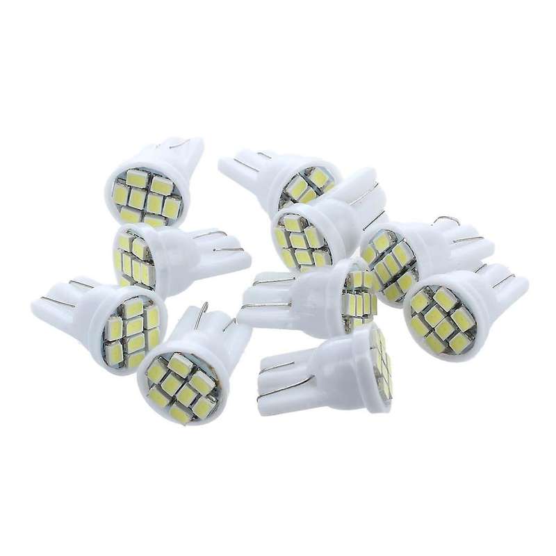 10X T10 194 168 Lamp Bulb 8 LED White Compatible Car
