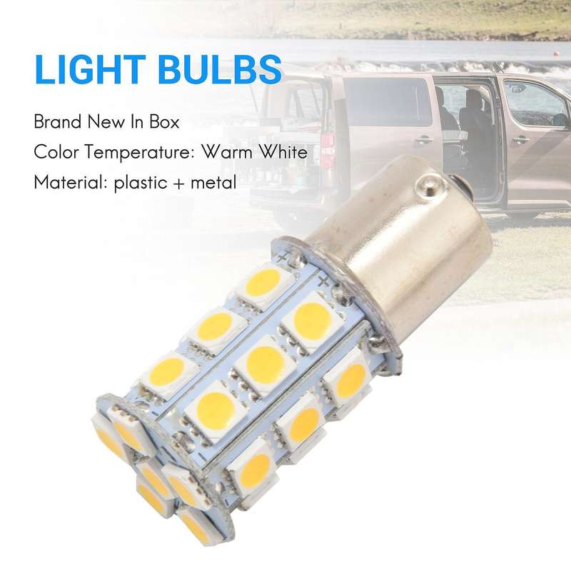 10x Warm White 27 Smd Led 1156 1141 1003 Rv Trailer Interior Light Bulbs