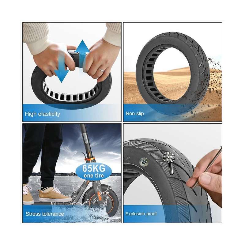10x2.125 Electric Scooter Rubber Solid Tire for F20 F25 F30 F40 Tubeless Remodel Thickened 10 Inch