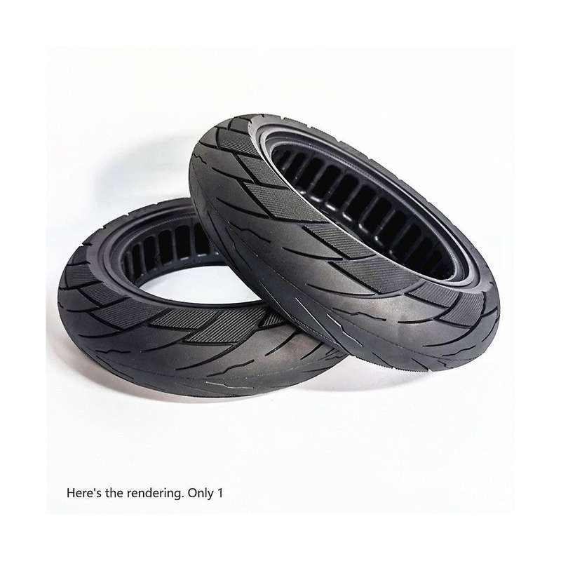 10x2.50-6.5 Hollow Solid Tire Max G30 Electric Scooter 60/70-6.5 Honeycomb Solid Tire Black 1100g