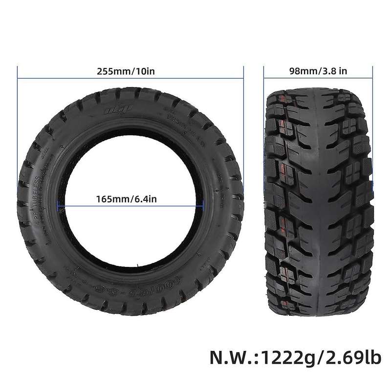 11 Inch 100/65-6.5 Electric Scooter Vacuum Wheel Tyre 100/65-6.5 Tubeless Tire for Widen Off-Road Ti