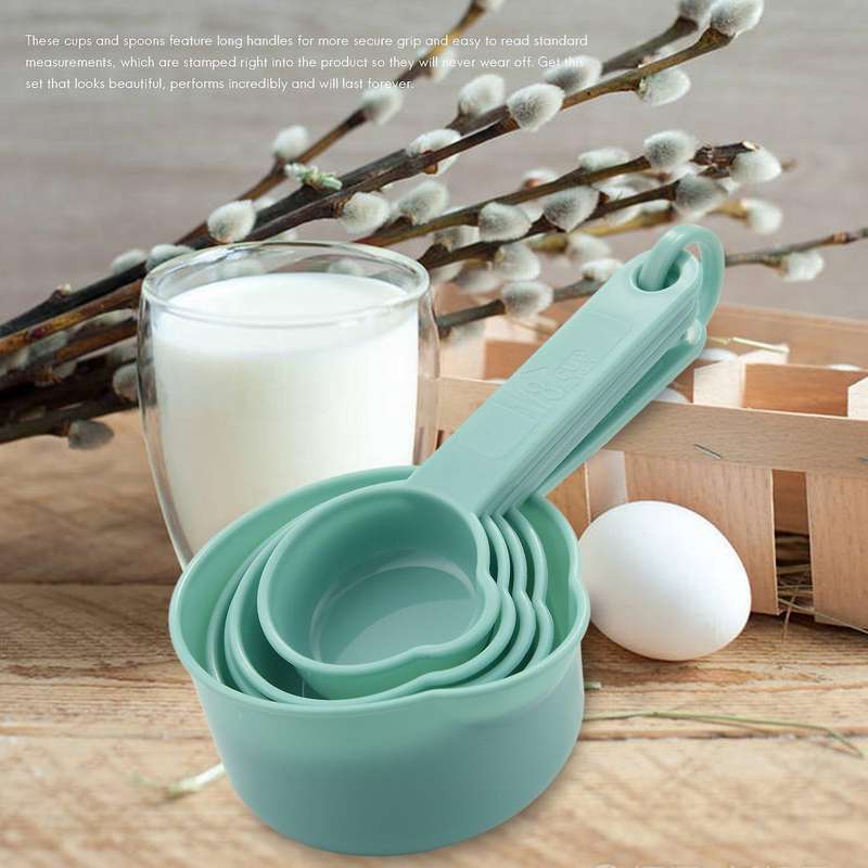 11 Pcs Measuring Cups and Spoons Set, Nesting Measuring Cup Set for Dry and Liquid Ingredient,plast