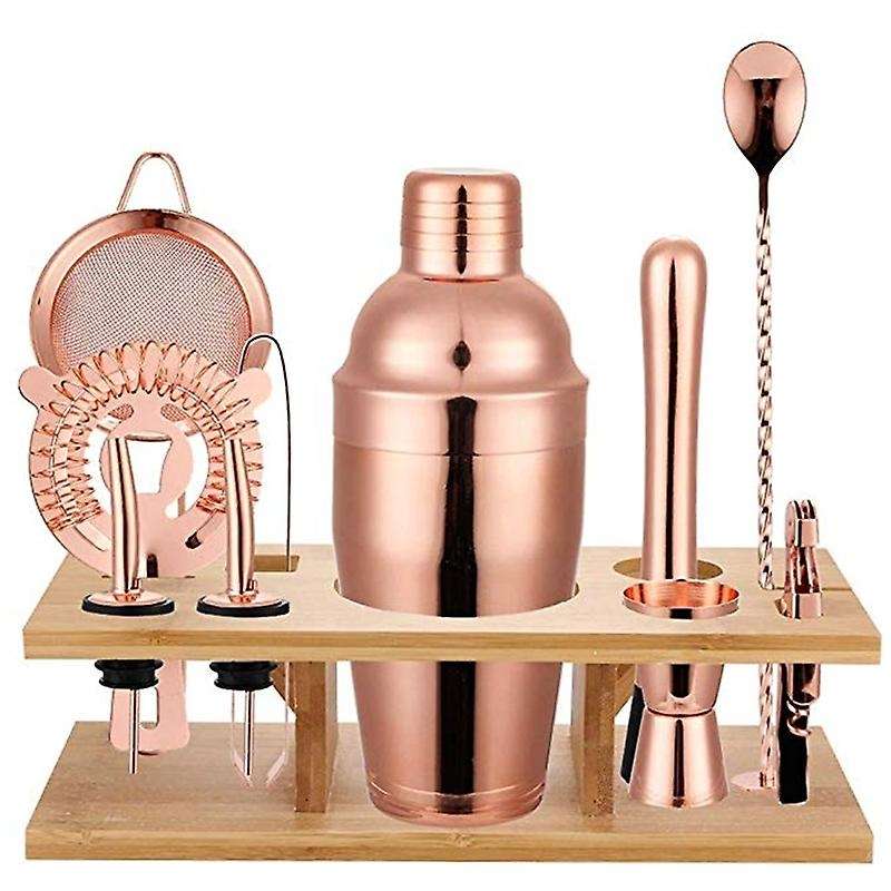 11 Pcs 750ML Shaker Y Shiny Stainless Steel British Shaker Set Color