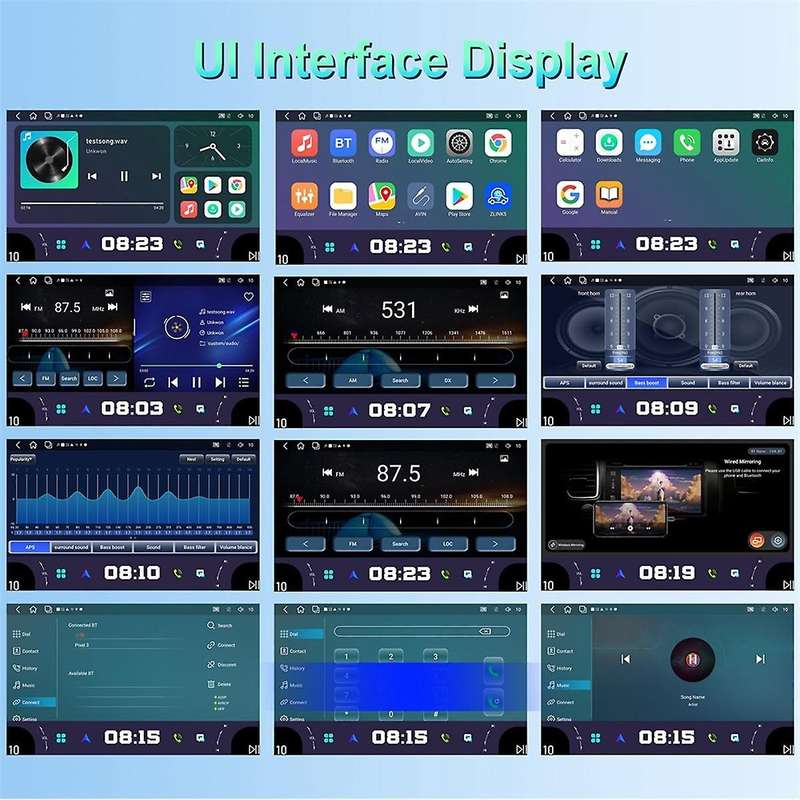 11.8 Inch 2K Android Car Radio 4+64G Multimedia Player Carplay Android Auto WIFI GPS Navigation Univ