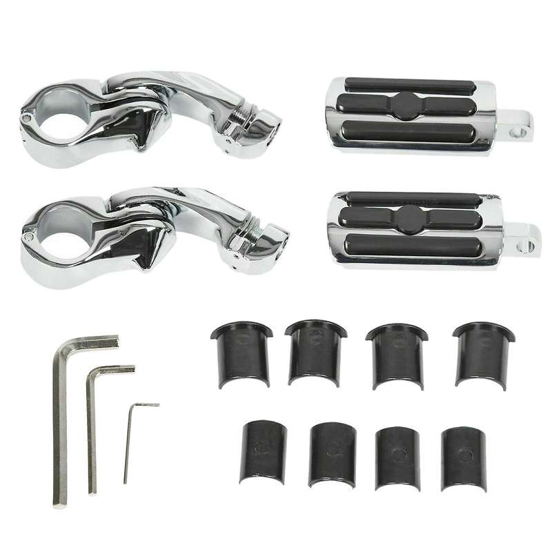 1-1/4 inch Highway Motorcycle Bumper Pedals Modified Foot Pegs Pedals Crash Bar