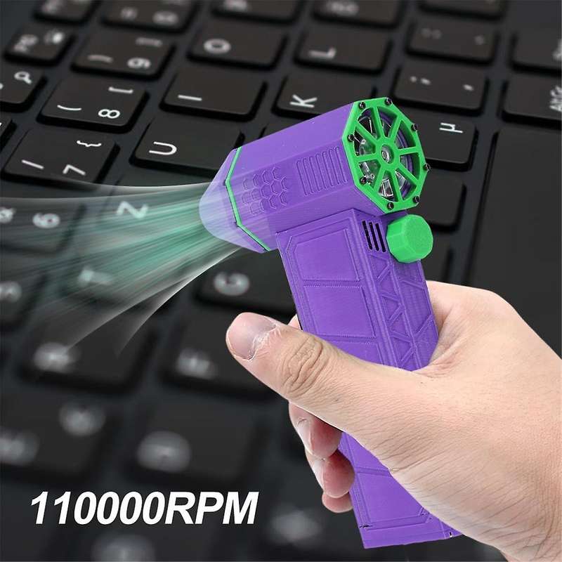 110000RPM Mini Turbo Jet Fan 45M/S Powerful Blower Multi-Purpose Dust Fan Brushless Motor High Speed