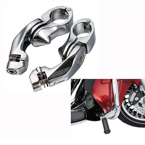 1-1/4Inch Short Angle Highway Pegs Mount Kit for Touring Road Glide Engine Guard Foot Pegs Mount Chr