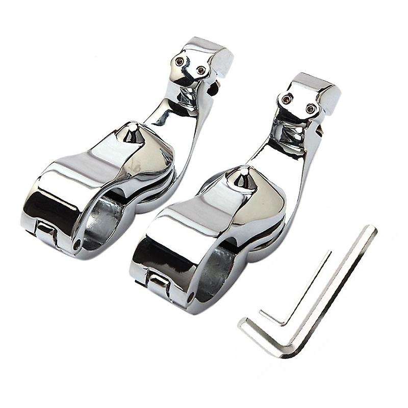 1-1/4Inch Short Angle Highway Pegs Mount Kit for Touring Road Glide Engine Guard Foot Pegs Mount Chr