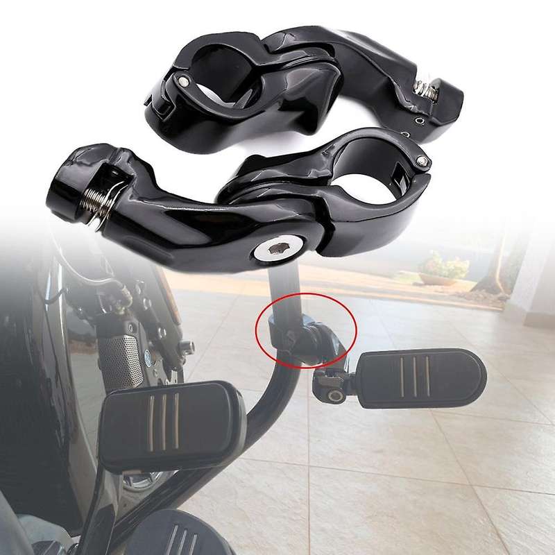 1-1/4Inch Short Angle Highway Pegs Mount Kit for Touring Road Glide Engine Guard Foot Pegs Mount Chr
