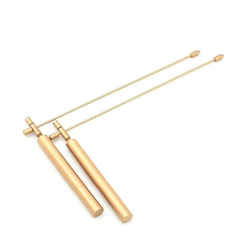 11.8In Lenght Dowsing Rod Copper Practical Handle Dowsing Rods Tools-2PC Divining Rods for Divining