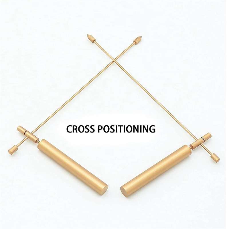 11.8In Lenght Dowsing Rod Copper Practical Handle Dowsing Rods Tools-2PC Divining Rods for Divining