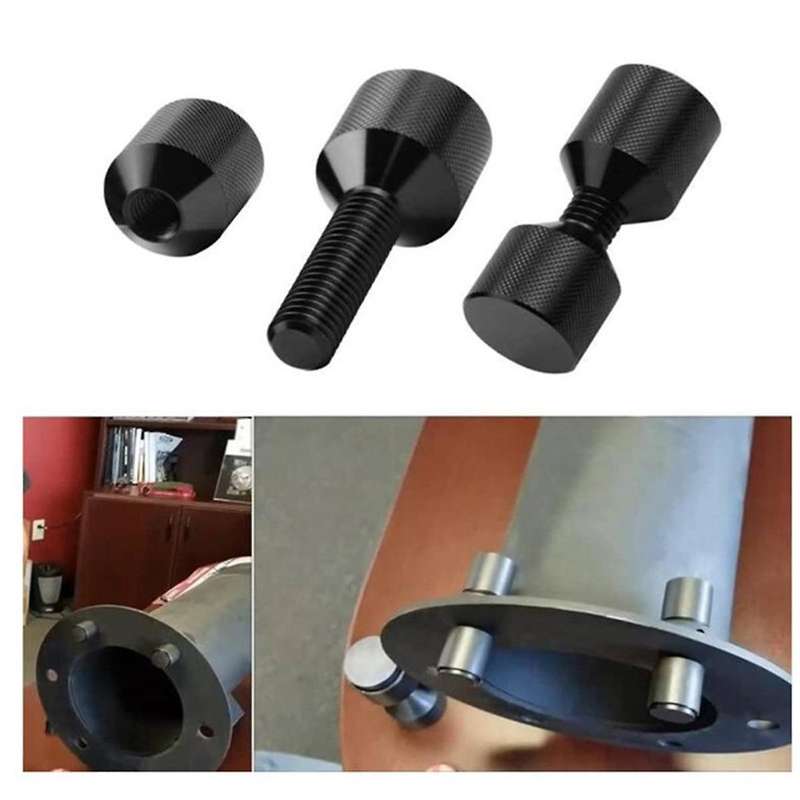 1-1/8inch Two Hole Pins Aluminum Construction 2 Hole Flange Alignment Pin with Anodized Oxide Black