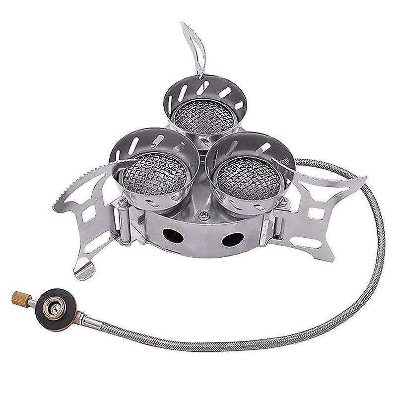 11000W Three-Core Stove Camping Gas Stoves High Power Furnace End Windproof 3 Heads Outdoor Wild Cam
