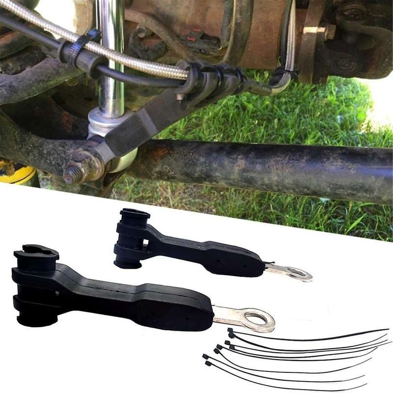 1101255 Front Brake Line Anchor Brake Hose Bracket Separator for Jk Jl 2007-2023 2 4 Doors (black)