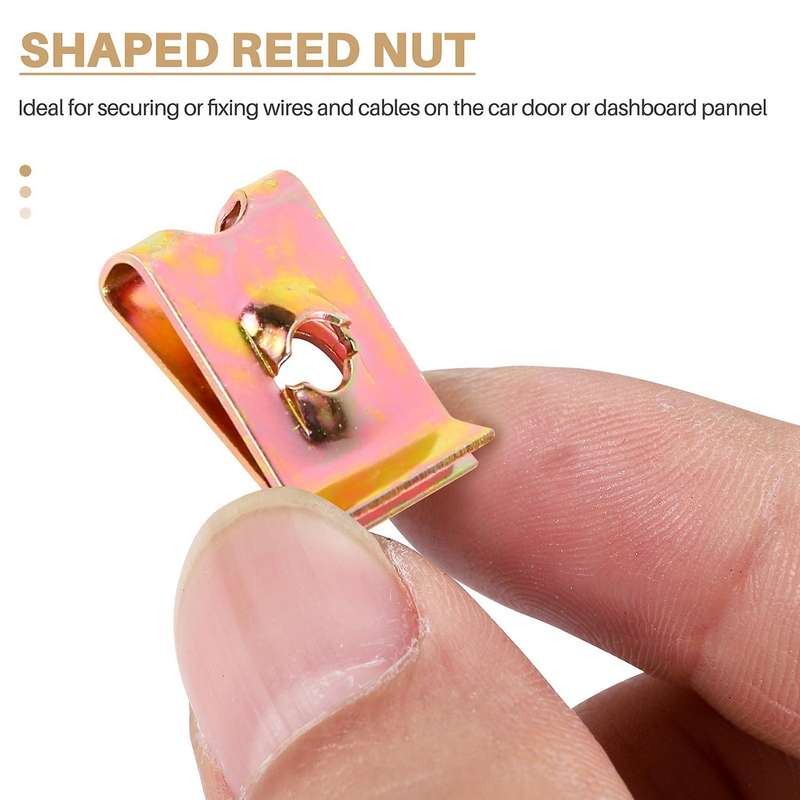 110Pcs Car Universal Speed Fasteners U Nuts Tapping Screw Clip Hole Interior Door Panel Clips Metal