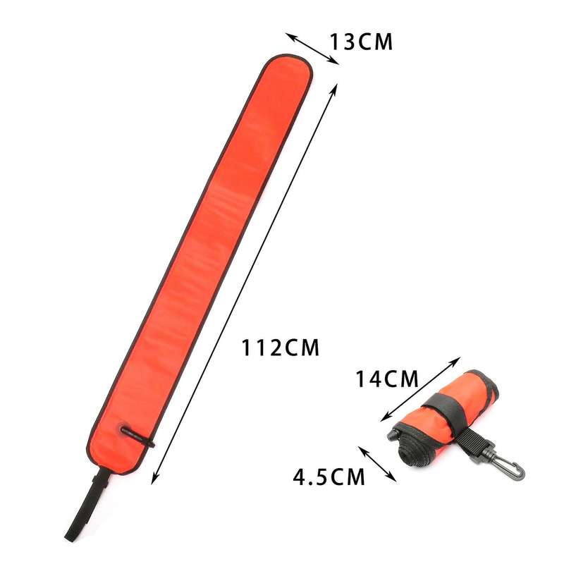 110cm Scuba Diving Surface Marker Buoy SMB Signal Tube Safety for Underwater Spearfishing Snorkelin