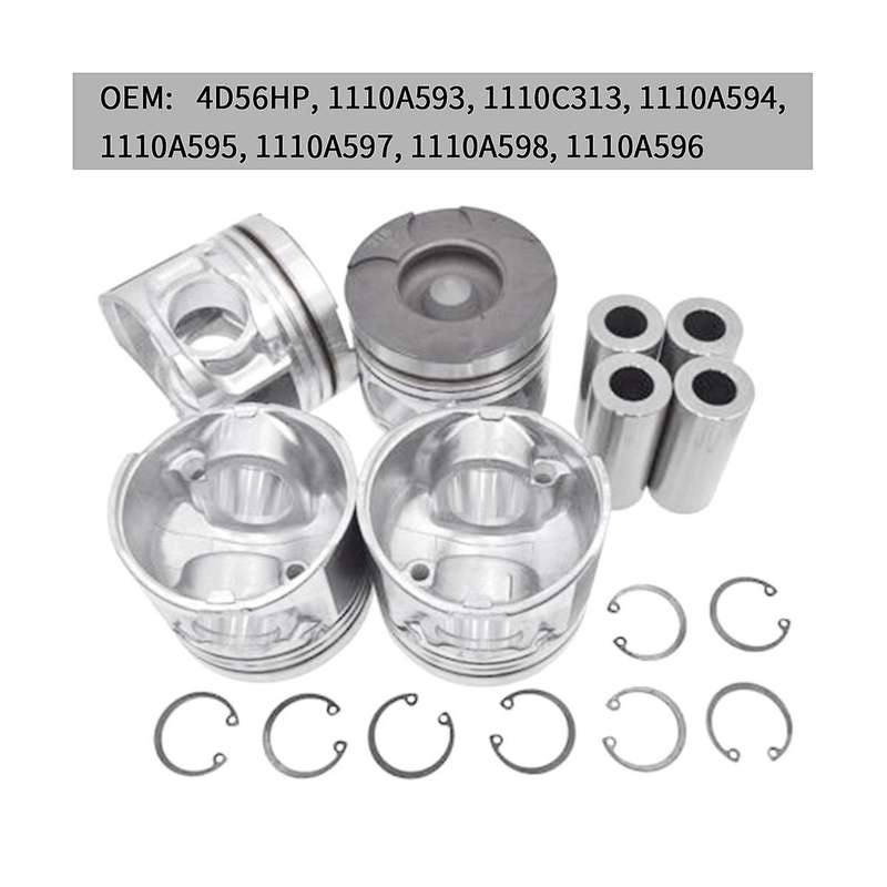 1110a593,1110c313 Piston & Pin Assy Set Piston Standard Cyl. 2+4 for Triton L200 2.5 Crude Oil Ka4t
