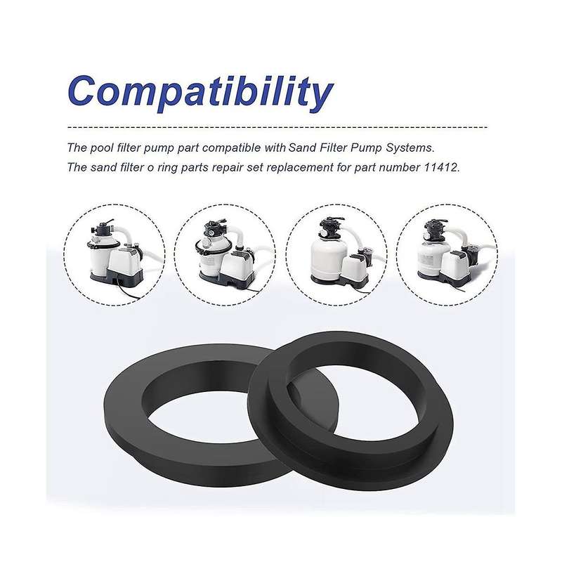 11228 11412 L-Shape O-Ring Gasket Replacement for Sand Filter Pumps Motor Seals Repair Set Parts