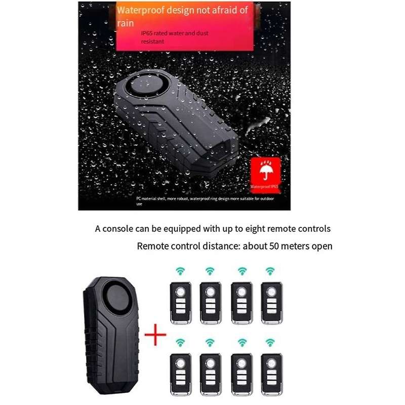 113DB Motorcycle Bike Anti-Theft Alarm Wireless Remote Control Bicycle Security Alarm Electric Car W