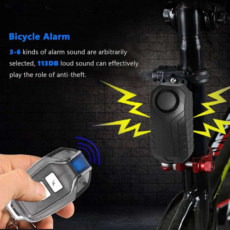 113Db Super Loud Wireless Motorcycle Bicycle Alarm Security Anti-Theft Alarm with Remote Control Wat