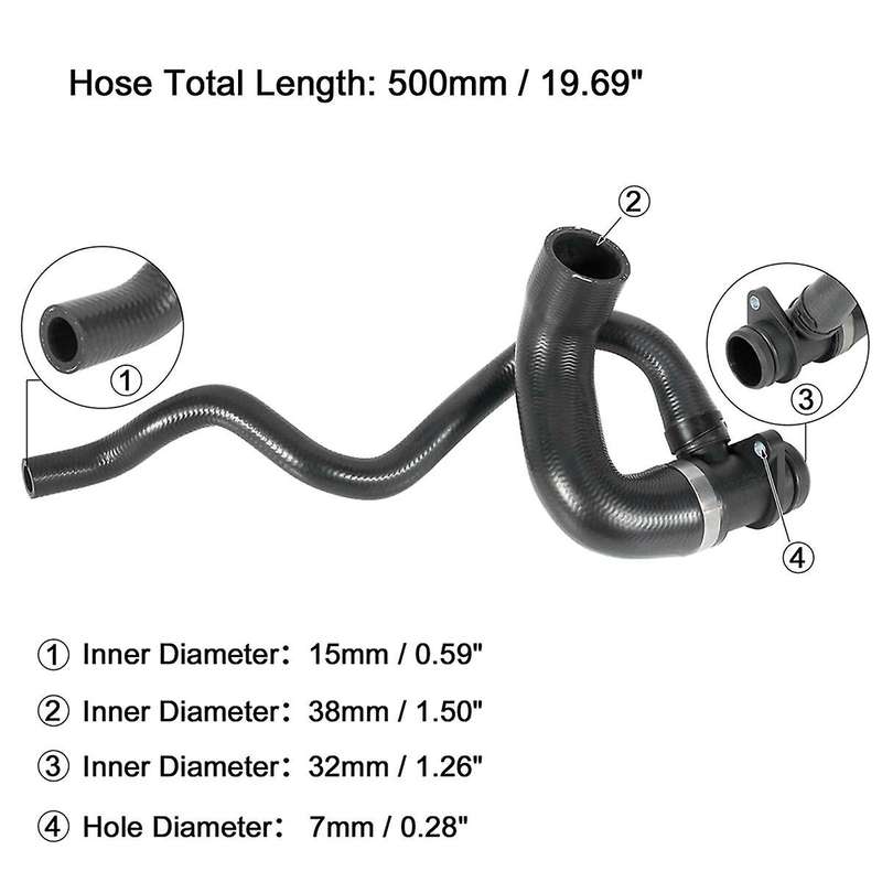 11537639998 11537603513 Radiator Coolant Water Hose for 328i Xdrive 3.0l 2011 528i Xdrive 3.0l 2010