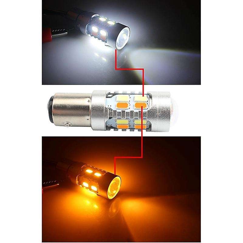1157 BAY15D 5630 5730 20 SMD White Amber Foldback LED Bulb Turn Signal Light 12V