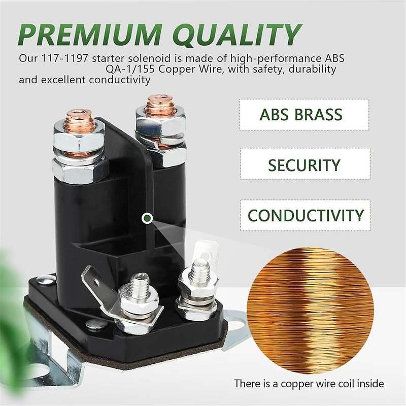 117-1197 Solenoid for Toro Timecutter Ss5000 Z4200 Ss4225 Ss4235 Zero Turn Lawn Mower, Replace Part