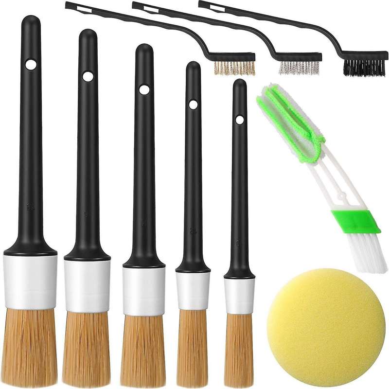 11PCS Auto Car Detailing Brush Set Car Interior Cleaning Kit for Washing Wheel Dashboard Trim Detail
