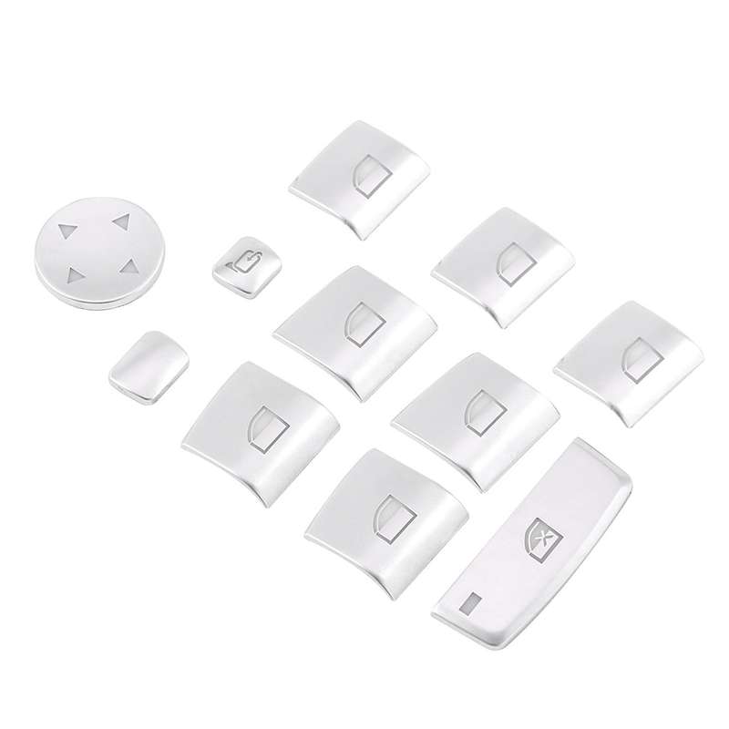 11Pcs Window Lift Switch Button Cover Trim for - 5 Series F10 F18 2011-2017