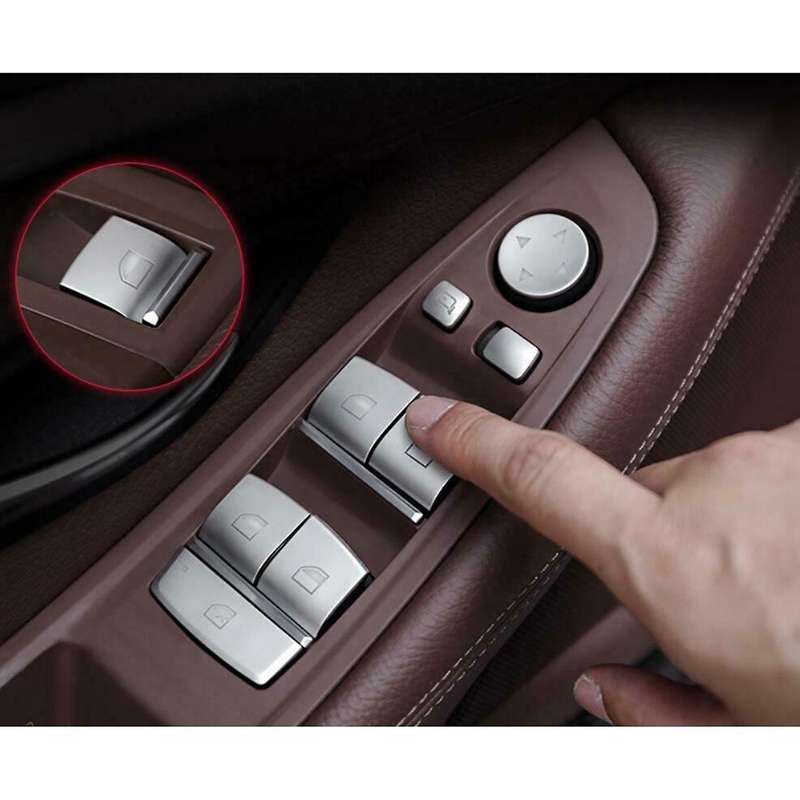 11Pcs Window Lift Switch Button Cover Trim for - 5 Series F10 F18 2011-2017