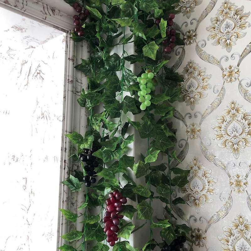 12 Bunches Artificial Grapes Simulation Decorative Lifelike Grapes Clusters for Wedding Wine Kitche
