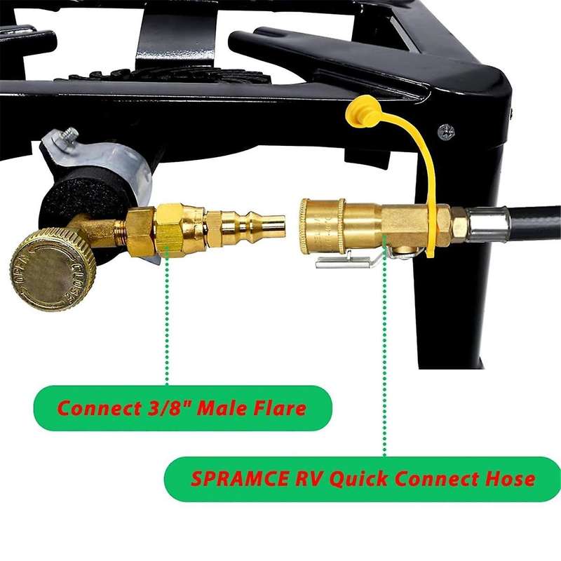 12 Ft Quick Connect Propane Hose for Rv to Grill, with 1/4 Inch Quick Key Connect Plug X 3/8 Inch Fe