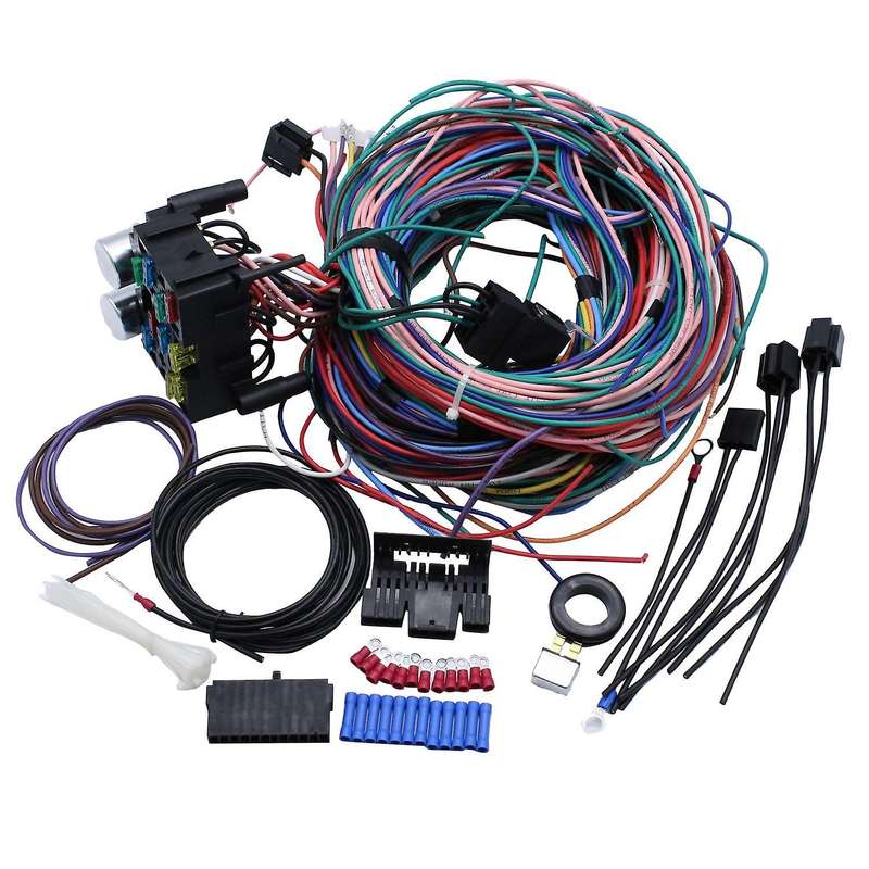 12 Circuit Universal Wiring Harness Kit for Muscle Car Hot Rot Wiring Street Rod Rat Rod for