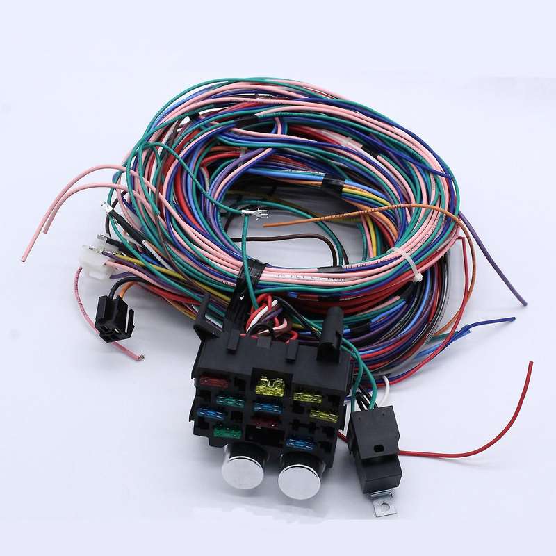 12 Circuit Universal Wiring Harness Kit for Muscle Car Hot Rot Wiring Street Rod Rat Rod for