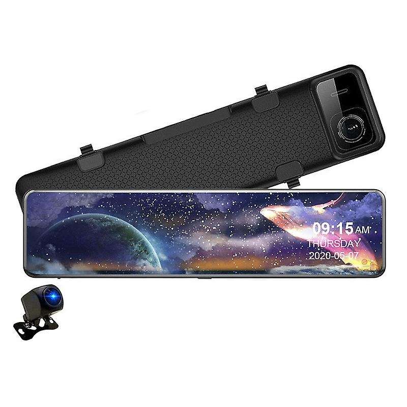 12 Inch Car Dvr Streaming Media Rear View Mirror Full HD 2K+1080P Dash Cam Dual Lens Video Recorder