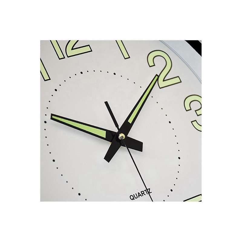 12 Inch / 30cm Luminous Wall Clock Silent with Night Light Glow In The Dark Round Clock, Living Roo