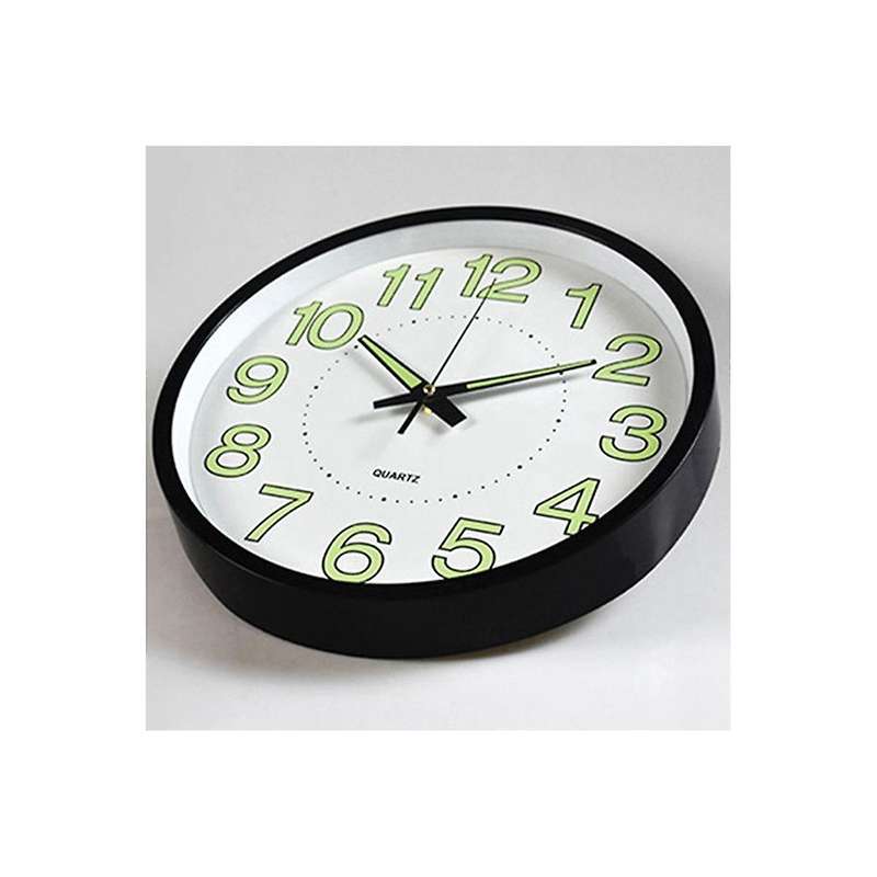 12 Inch / 30cm Luminous Wall Clock Silent with Night Light Glow In The Dark Round Clock, Living Roo