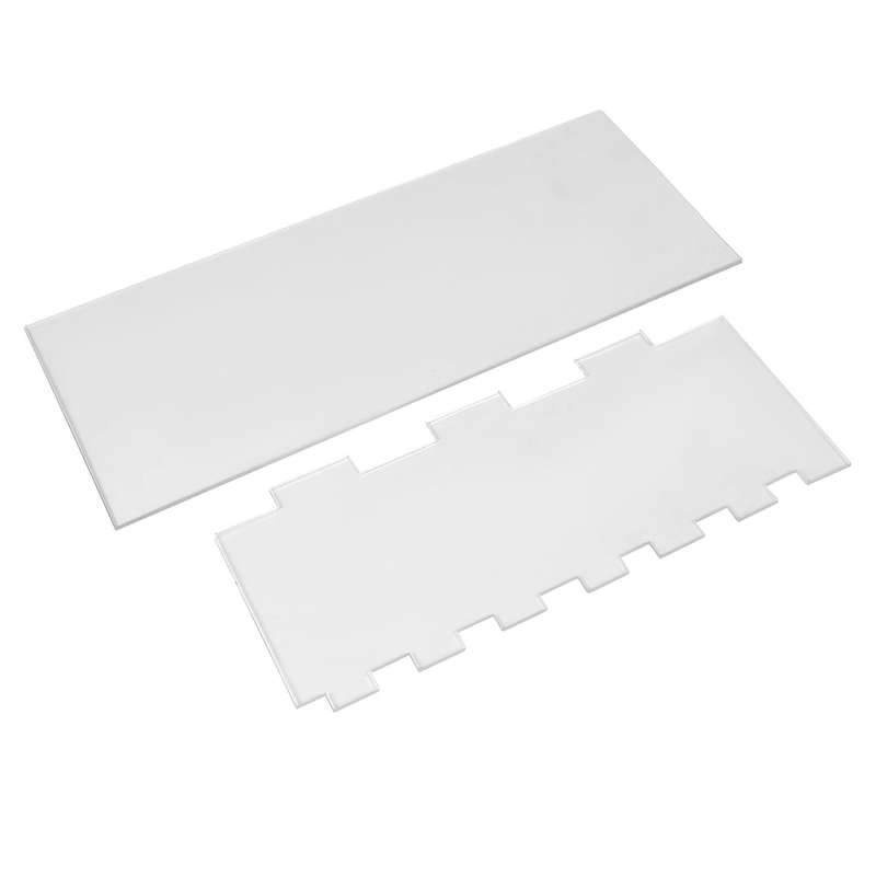 12 Inch Acrylic Cake Scraper Smoother and 9.5 Inch Stripes Edge Side Cake Scraper Frosting Combs Fo