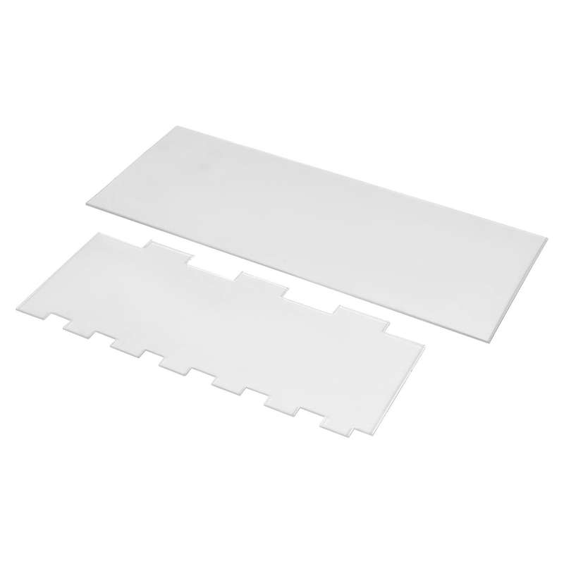 12 Inch Acrylic Cake Scraper Smoother and 9.5 Inch Stripes Edge Side Cake Scraper Frosting Combs Fo