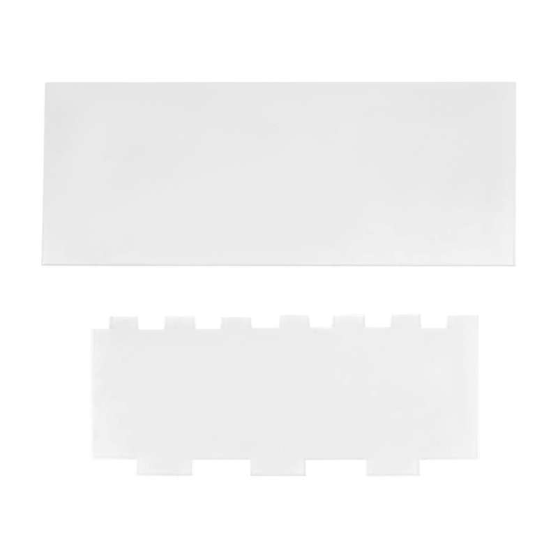 12 Inch Acrylic Cake Scraper Smoother and 9.5 Inch Stripes Edge Side Cake Scraper Frosting Combs Fo