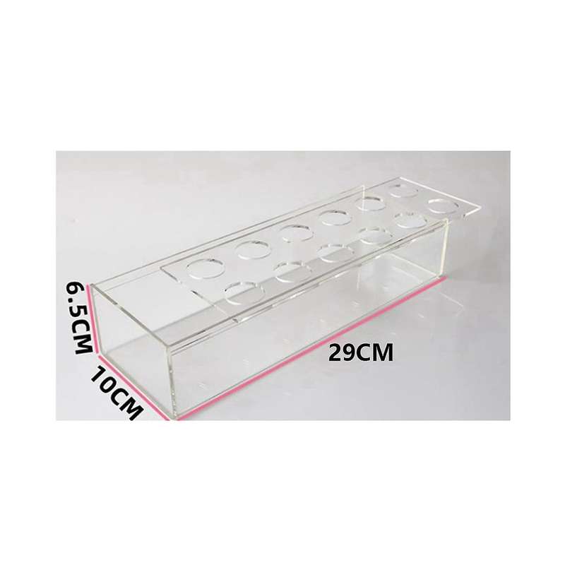 12 Holes Clear Acrylic Flower Vase Rectangular Floral Centerpiece for Dining Table Rectangle Decora