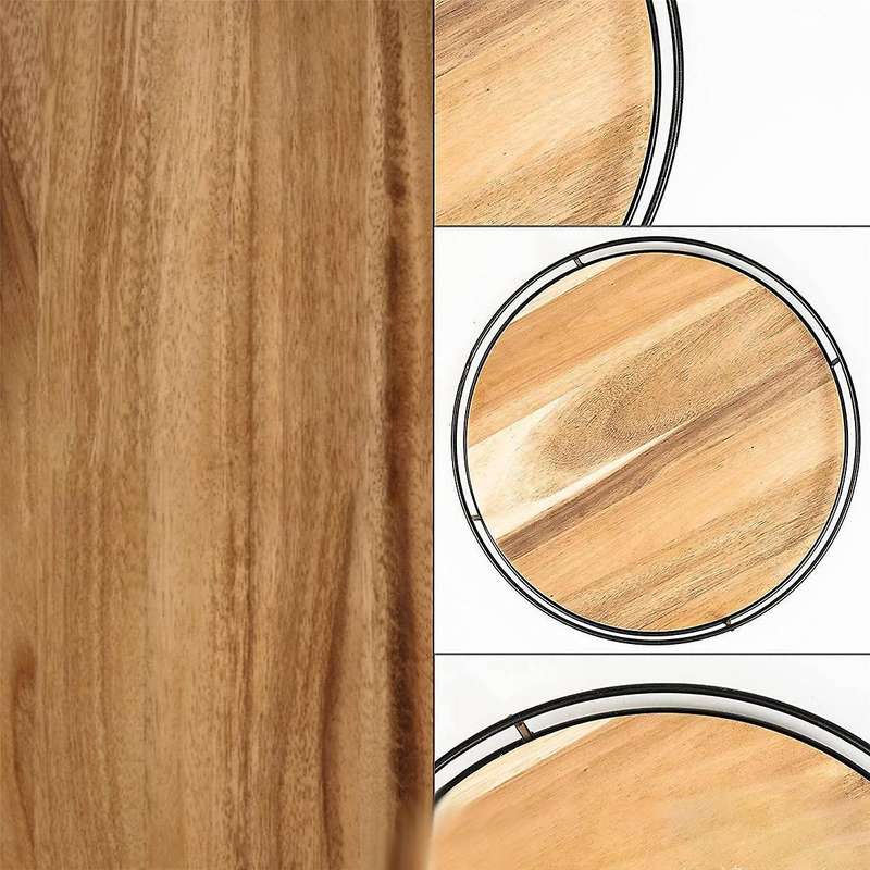 12 Inch Lazy Organizer - Non-skid Wood Turntable Organizer for Cabinet, Pantry, Kitchen Countertop,