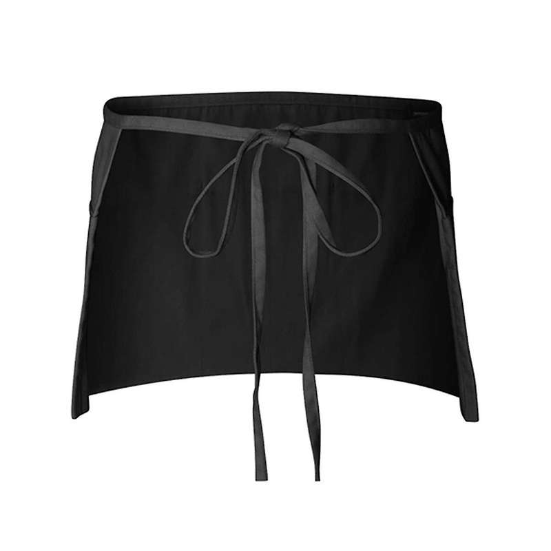 12 Pack - Black Server Waist , Waitress Half Apron Belt Pocket Apron