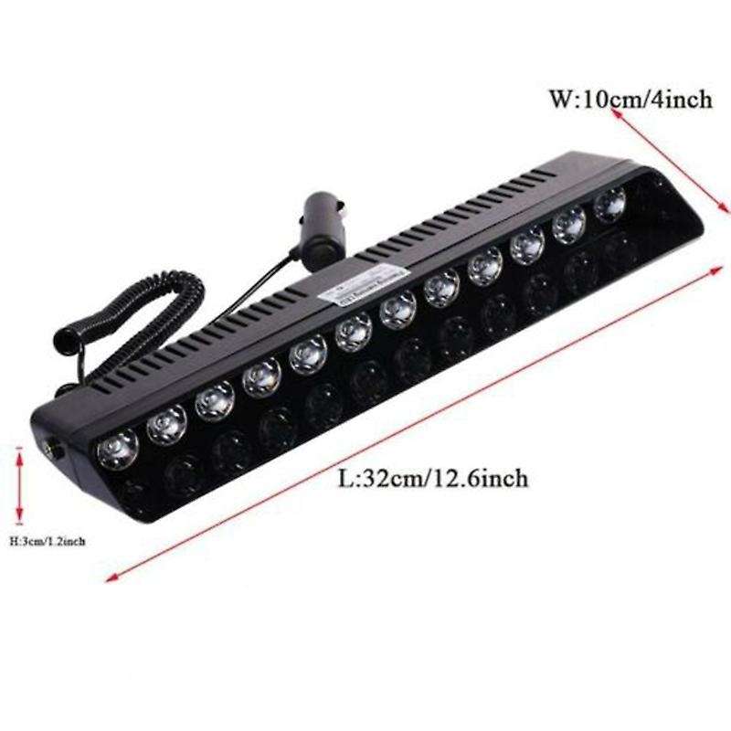 12 LED White Warning Emergency Flashing Light Car Truck Strobe Lamp