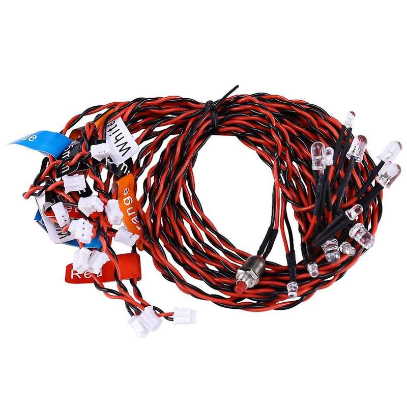 12 LED Flashing Light Strobe Lamps Kit System for 1/10 1/8 Axial SCX10 TRX4 RC Crawler Dift Car