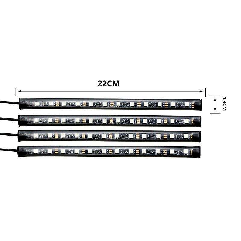 12 Led Car Foot Lamp Ambient Lamp with Usb/Wireless Remote/Music Control/Multiple Modes Automotive I