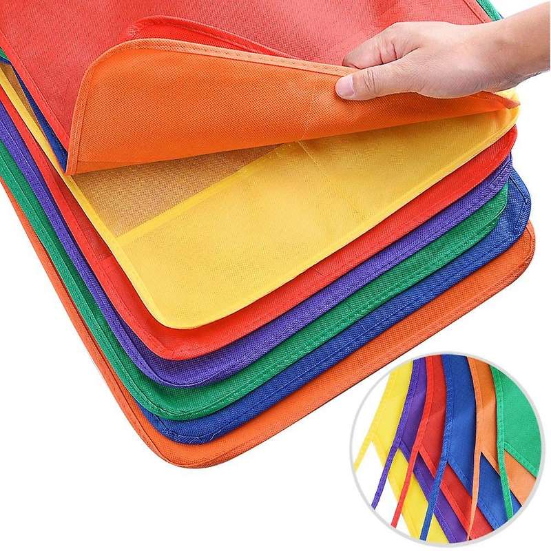 12 Pack 6 Color Kids Children Painting Kids Art Smocks with 2 Roomy Pockets for Kitchen and Classro